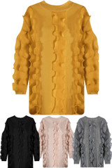  Ruffle Trim Knitted Jumper - Mixed Colour Pack