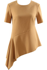 Gathered Asymmetric Hem Tops - 4 Colours