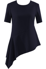 Gathered Asymmetric Hem Tops - 4 Colours