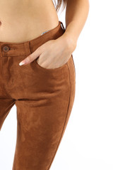 Matte Suede Skinny Jeans - 3 Colours
