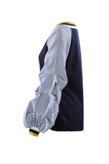 Deep V Neck Stripes Sleeves Jumper - 3 Colours