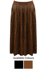 Snake Print Pleated Maxi Skirt - 2 Colours