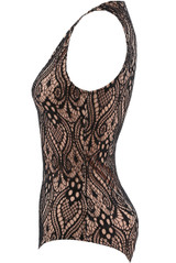 Black Paisley Lace Bodysuit