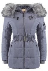 Faux Fur Hood Zipped Parka Jacket - 4 Colours
