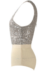 Sequin Plunge Neck Bodysuit - 3 Colours