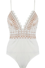 Scallop Lace Lined Cami Bodysuit