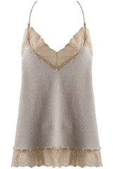 Lurex Lace Trim Crossover Straps Cami - 3 Colours