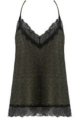 Lurex Lace Trim Crossover Straps Cami - 3 Colours