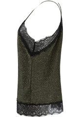 Lurex Lace Trim Crossover Straps Cami - 3 Colours