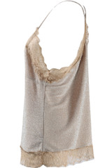Lurex Lace Trim Crossover Straps Cami - 3 Colours