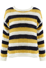 Horizontal Knitted Stripes Jumper