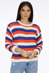 Horizontal Knitted Stripes Jumper