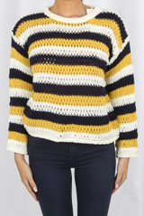 Horizontal Knitted Stripes Jumper