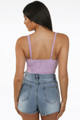 Lace Crochet Back Zip Up Bodysuit  -  9 Colours