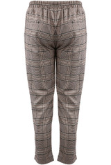 Beige Glen Plaid Check Trouser