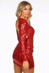 Sequin Open Back Ruched Dress - 4 Colours