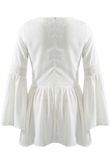 Embroidered Bell Sleeve Swing Tunic -2 Colours