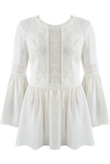 Embroidered Bell Sleeve Swing Tunic -2 Colours