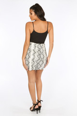 PU Snake Pattern Vinyl Skirt