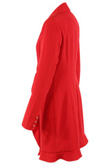 Frill Hem Longline Double Breasted Dress 
