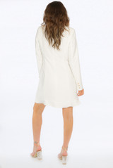 Frill Hem Longline Double Breasted Dress 