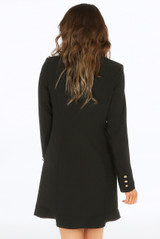 Frill Hem Longline Double Breasted Dress 