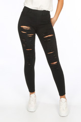 Ripped Denim Jeggings