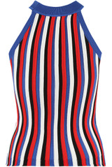 Halter Neck Stripes Tops