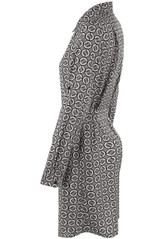 Printed Tie Up Shift Dress