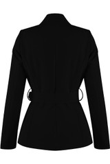 Asymmetric Belted Blazer