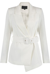 Asymmetric Belted Blazer