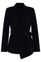 Asymmetric Belted Blazer