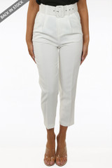 Tailored Buckle Belt Pants