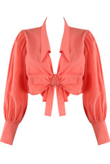 Tie Front Cropped Shirt - 9 Colours