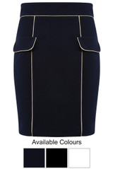 Golden Piping Tailored Skirt