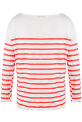 Stripes Embroidered Shoulders Top