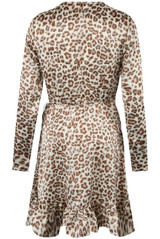 Animal Print Wrap Over Dress