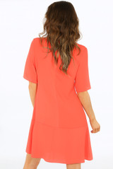 Pleated Hem Short Sleeves Dress