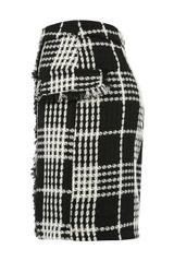 Tweed Check Pattern Mini Skirt