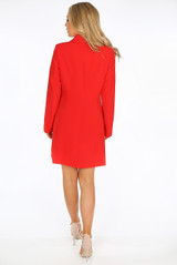 Asymmetric Double Button Blazer Dress 