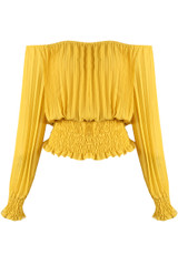 Off Shoulders Pleated Top