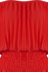 Off Shoulders Pleated Top