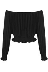 Off Shoulders Pleated Top