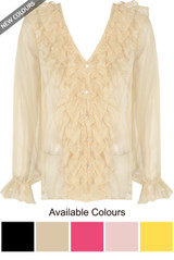 Chiffon Ruffle Blouse - 5 Colours