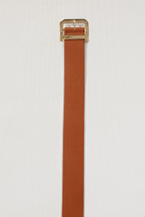 D Buckle Faux Leather Belt
