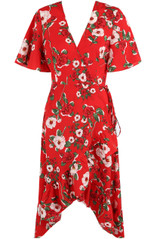 Floral Wrap Midi Dress - 2 Colours