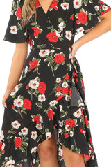 Floral Wrap Midi Dress - 2 Colours