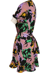 Overlap Frill Hem Floral Dress