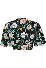 Floral Tie Up Crop Top