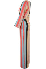 Stripes Wrap Top & Wide Legs Trouser Co-Ords